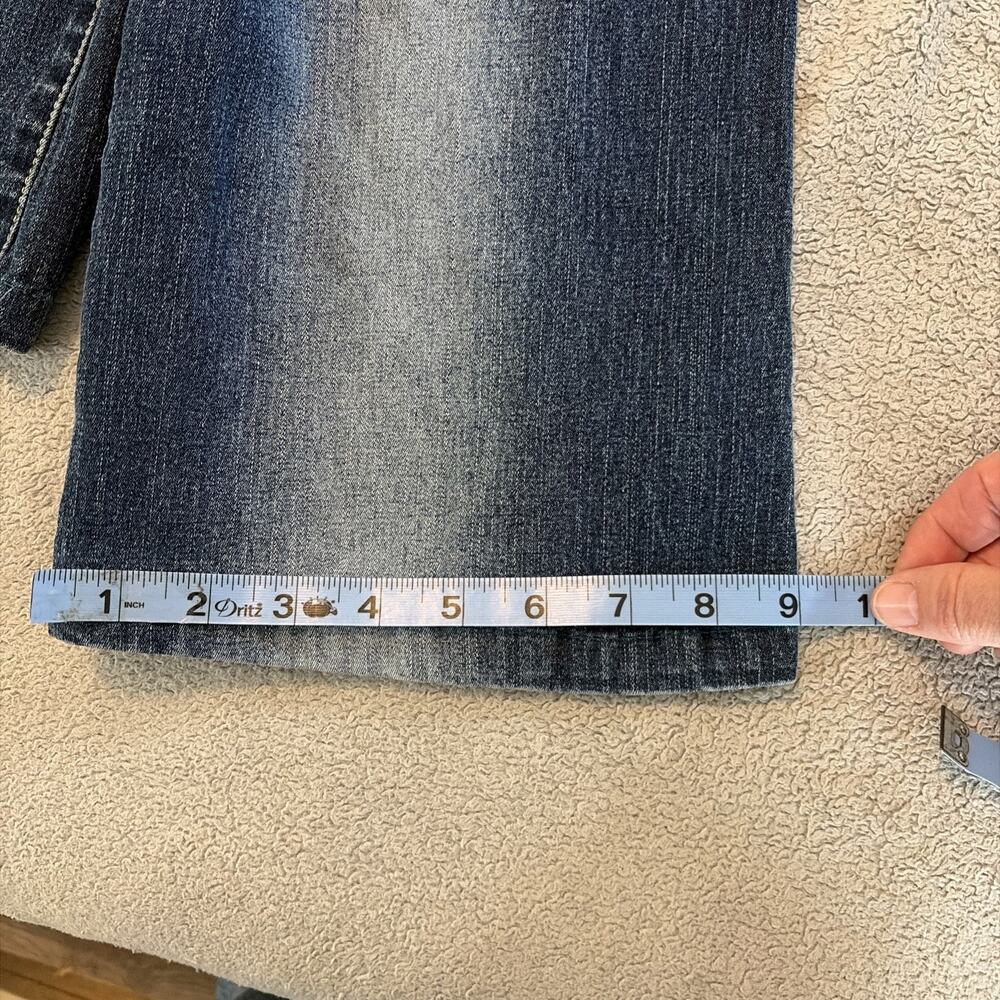 Vtg Baby Phat Jeans Women 14 Straight Leg Stretch Med Wash Distressed Embroidery - Picture 14 of 16